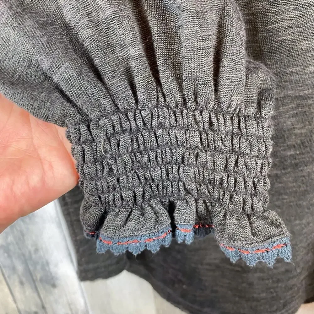 Free People Siesta Fiesta Crochet Top in Black Combo Size XS.